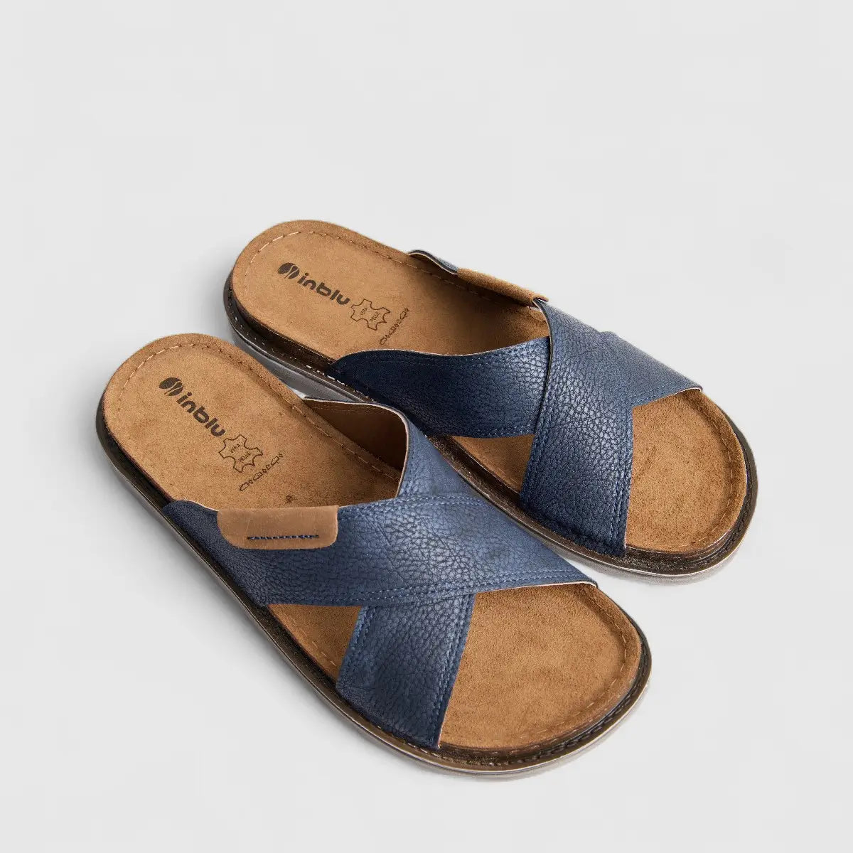 Inblu Men's Comfort Push In Sandal BU000015 Blue AM18