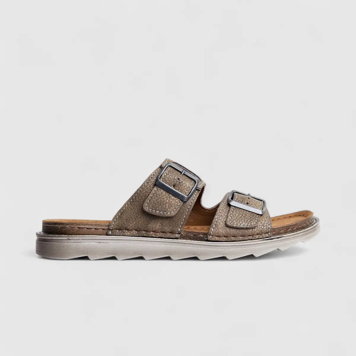 Inblu Men's Comfort Push In Sandal BU000016 Brown AM19