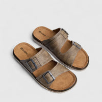 Inblu Men's Comfort Push In Sandal BU000016 Brown AM19