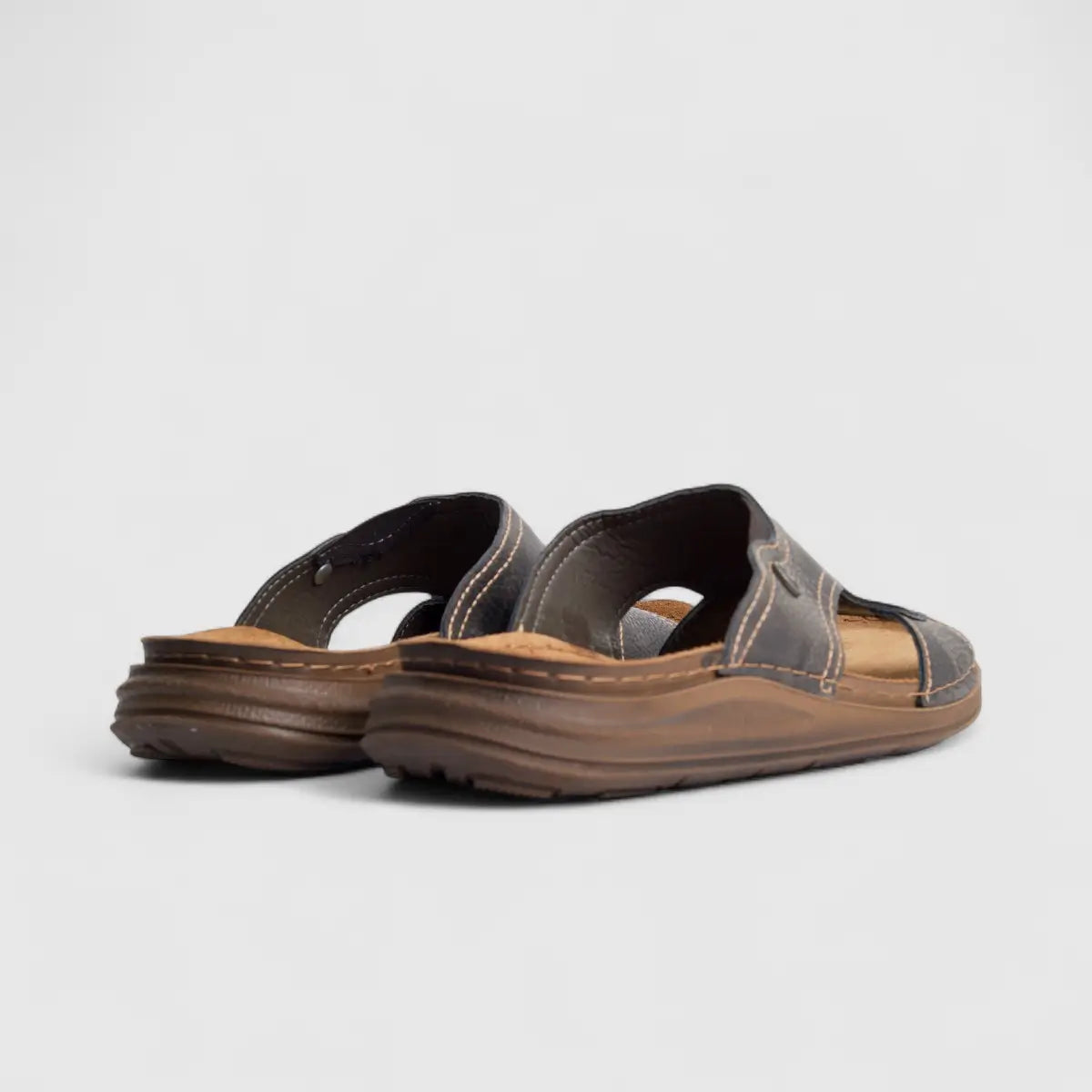 Inblu Men's Comfort Push In Sandal VE000008 Black AM12