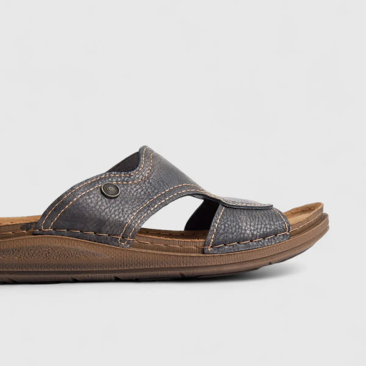Inblu Men's Comfort Push In Sandal VE000008 Black AM12
