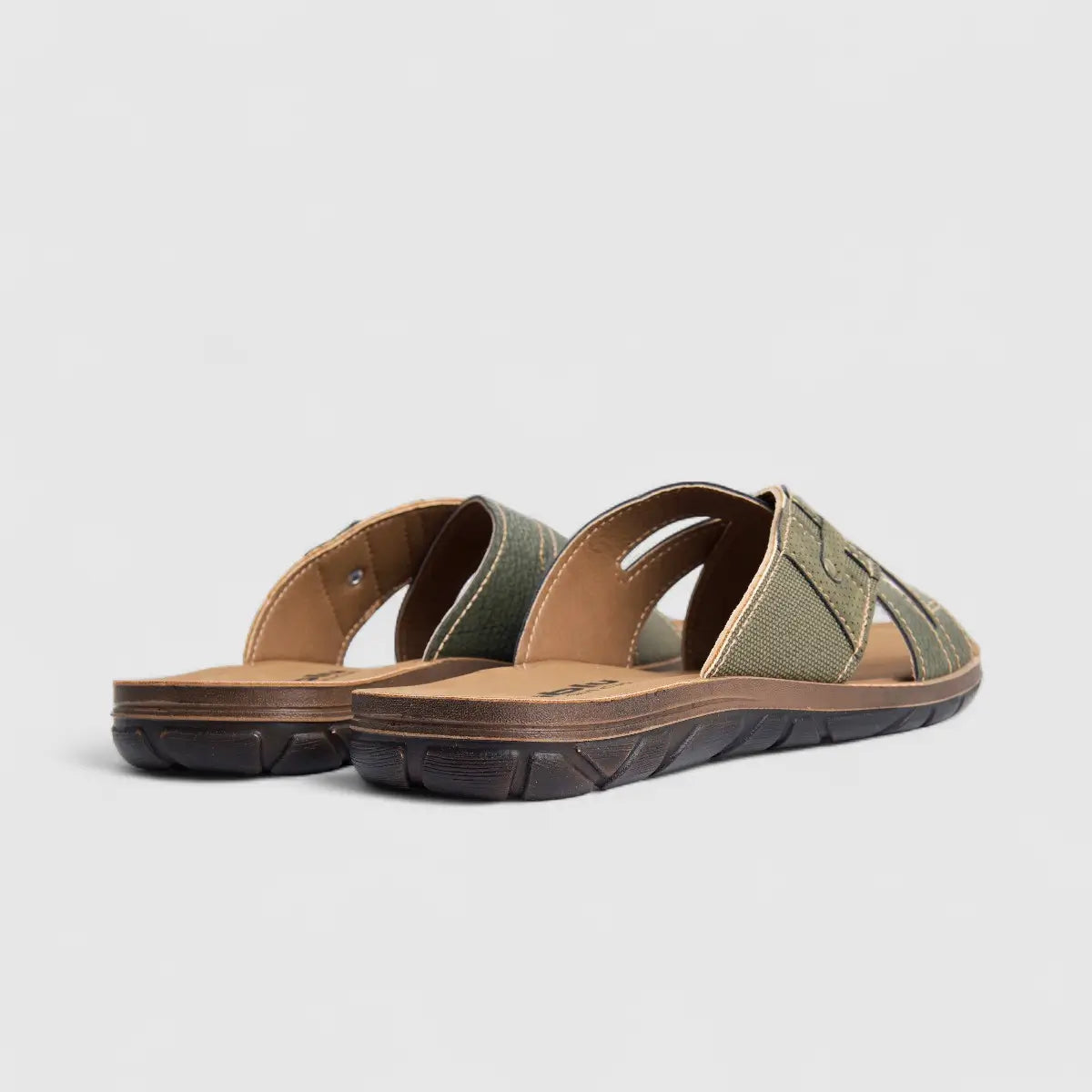 Inblu Men's Comfort Push In Sandal VT000009 Green AM13