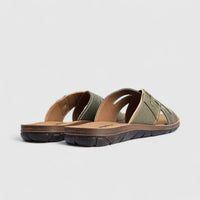 Inblu Men's Comfort Push In Sandal VT000009 Green AM13