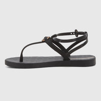Black Ipanema Atena sandal with an ankle strap and T-bar detail, shown in a side profile on a white background.