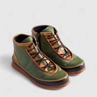 Karyoka Comfort Leather Boots 5006 Olive/Tan Boots | familyshoecentre