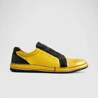 Karyoka Comfort Leather Boots 6467 Black/Yellow Oxfords | familyshoecentre