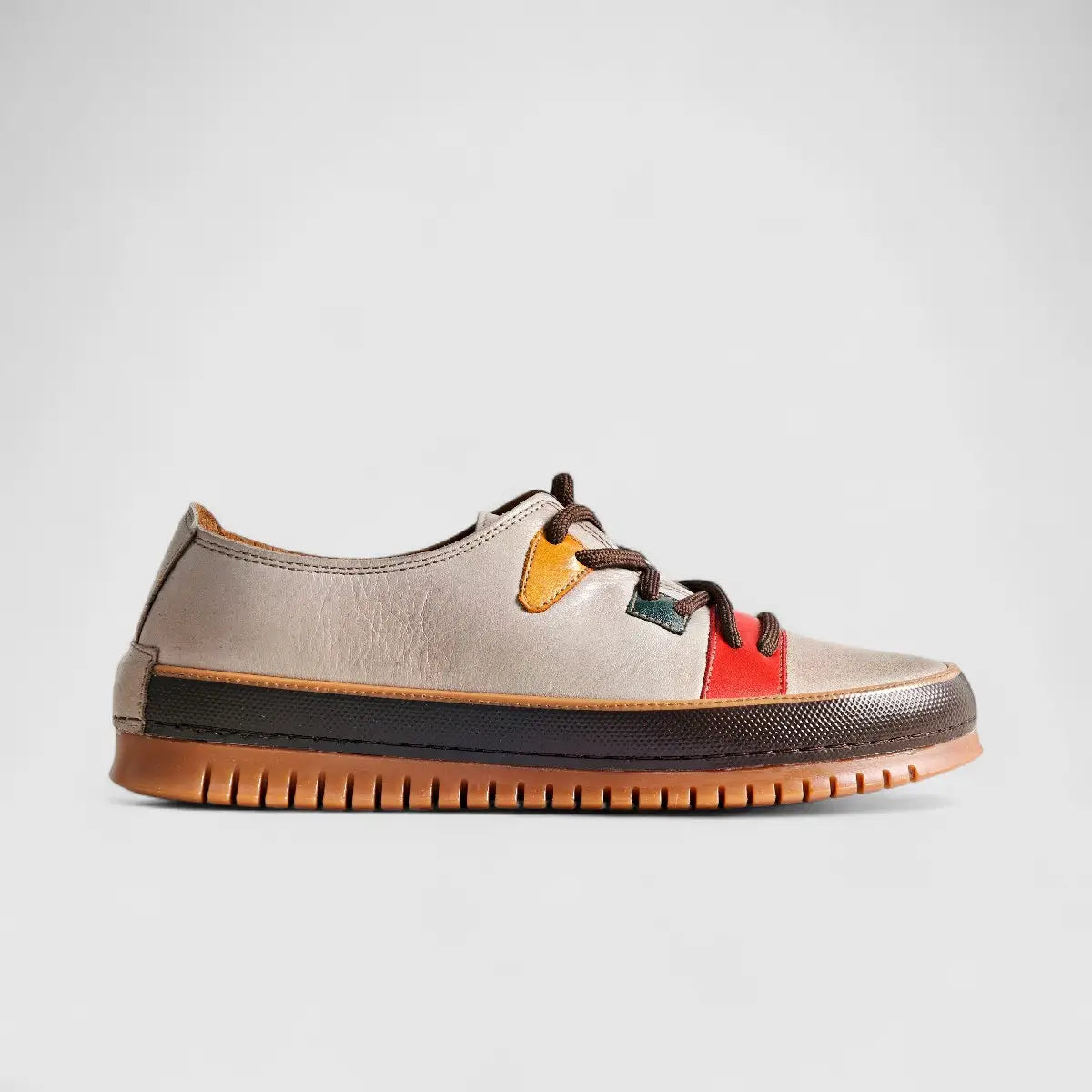 Karyoka Comfort Leather Casual 5015 Beige Oxfords | familyshoecentre
