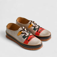 Karyoka Comfort Leather Casual 5015 Beige Oxfords | familyshoecentre