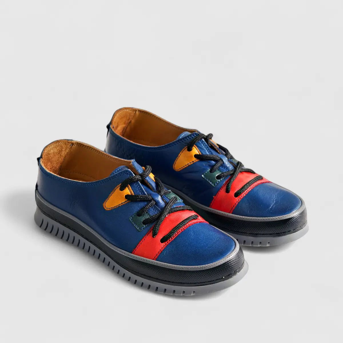 Karyoka Comfort Leather Casual 5015 Navy KS85 Oxfords | familyshoecentre