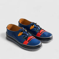 Karyoka Comfort Leather Casual 5015 Navy KS85 Oxfords | familyshoecentre