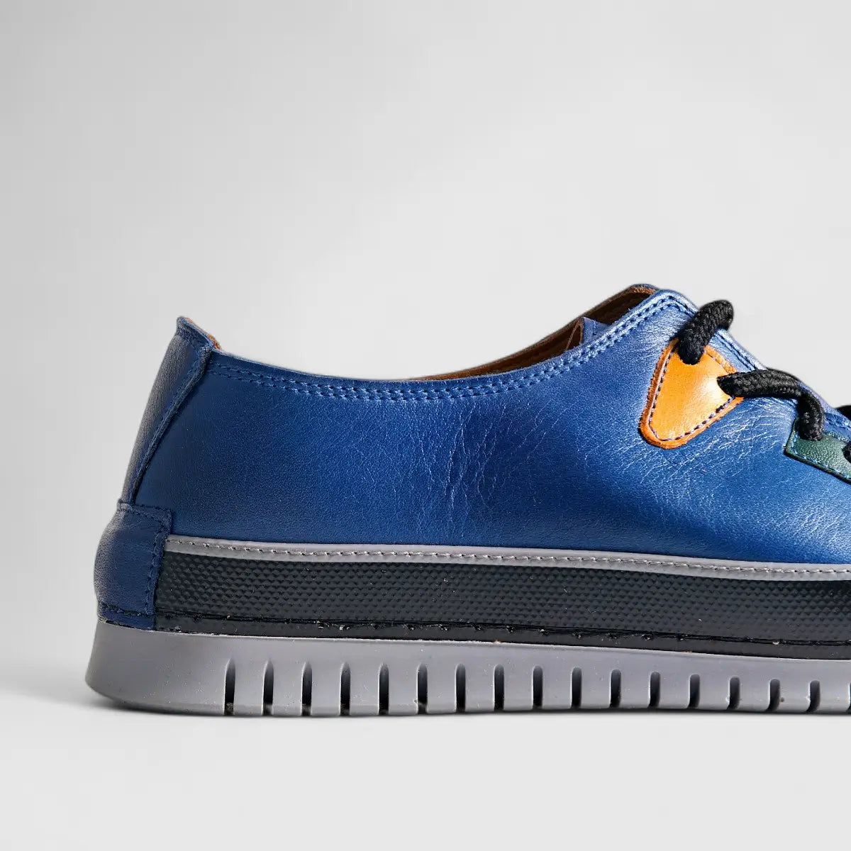 Karyoka Comfort Leather Casual 5015 Navy KS85 Oxfords | familyshoecentre