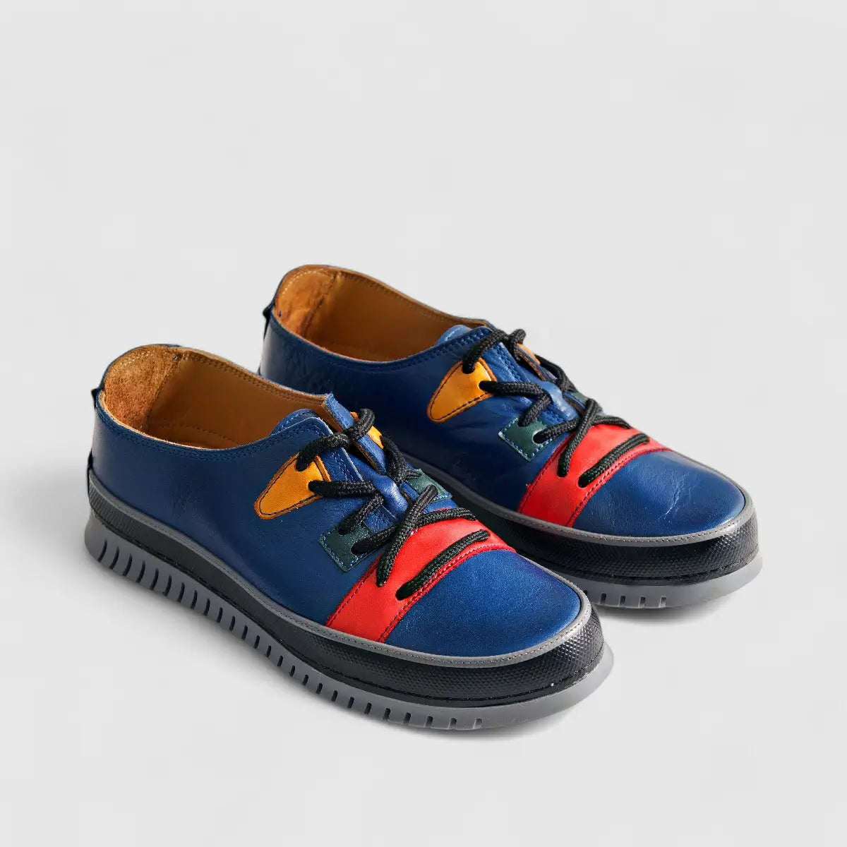 Karyoka Comfort Leather Casual 5015 Navy KS85 Oxfords | familyshoecentre