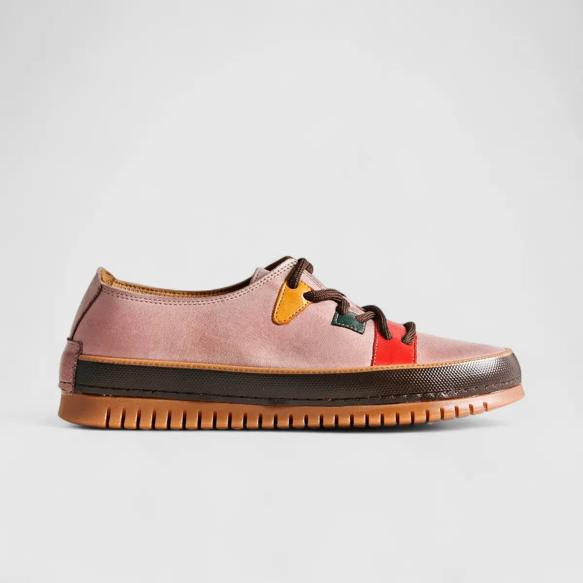 Karyoka Comfort Leather Casual 5015 Pink Oxfords | familyshoecentre
