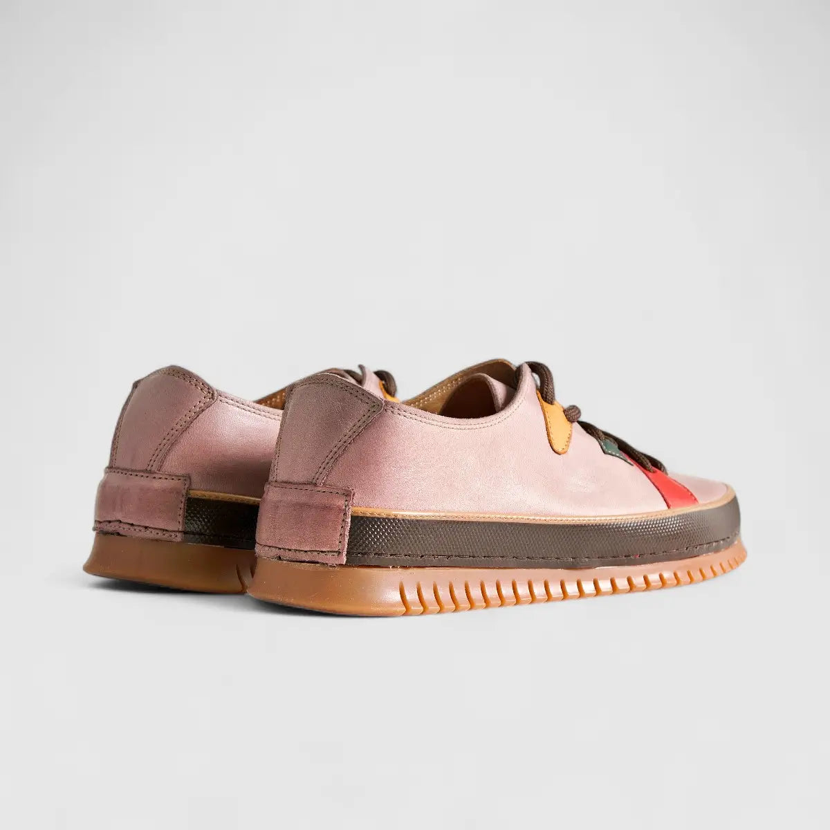 Karyoka Comfort Leather Casual 5015 Pink Oxfords | familyshoecentre
