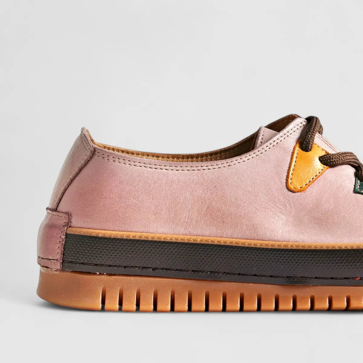 Karyoka Comfort Leather Casual 5015 Pink Oxfords | familyshoecentre