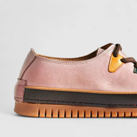 Karyoka Comfort Leather Casual 5015 Pink Oxfords | familyshoecentre