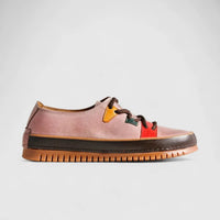 Karyoka Comfort Leather Casual 5015 Pink Oxfords | familyshoecentre