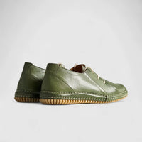 Karyoka Comfort Leather Casual 6468 Olive Oxfords | familyshoecentre