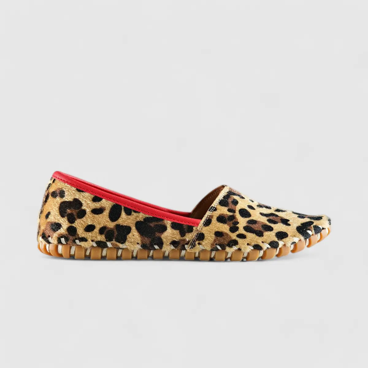 Karyoka Comfort Leather Casuals 1203 Beige Leopard Sandals | familyshoecentre
