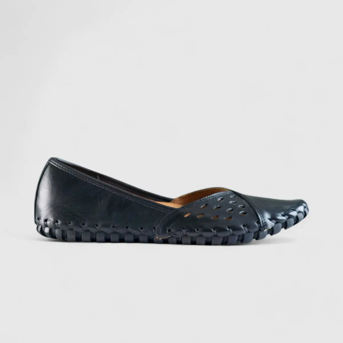 Karyoka Comfort Leather Casuals 1208 Black Sandals | familyshoecentre