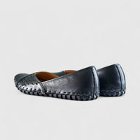 Karyoka Comfort Leather Casuals 1208 Black Sandals | familyshoecentre