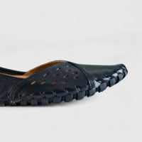 Karyoka Comfort Leather Casuals 1208 Black Sandals | familyshoecentre