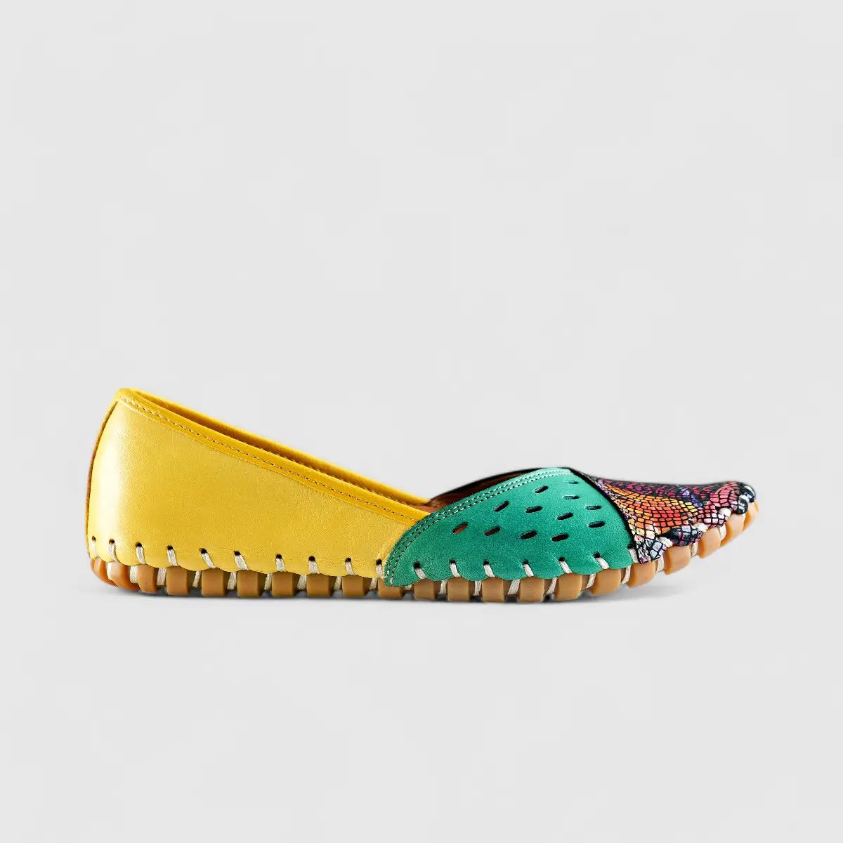 Karyoka Comfort Leather Casuals 1208 Multi Sandals | familyshoecentre