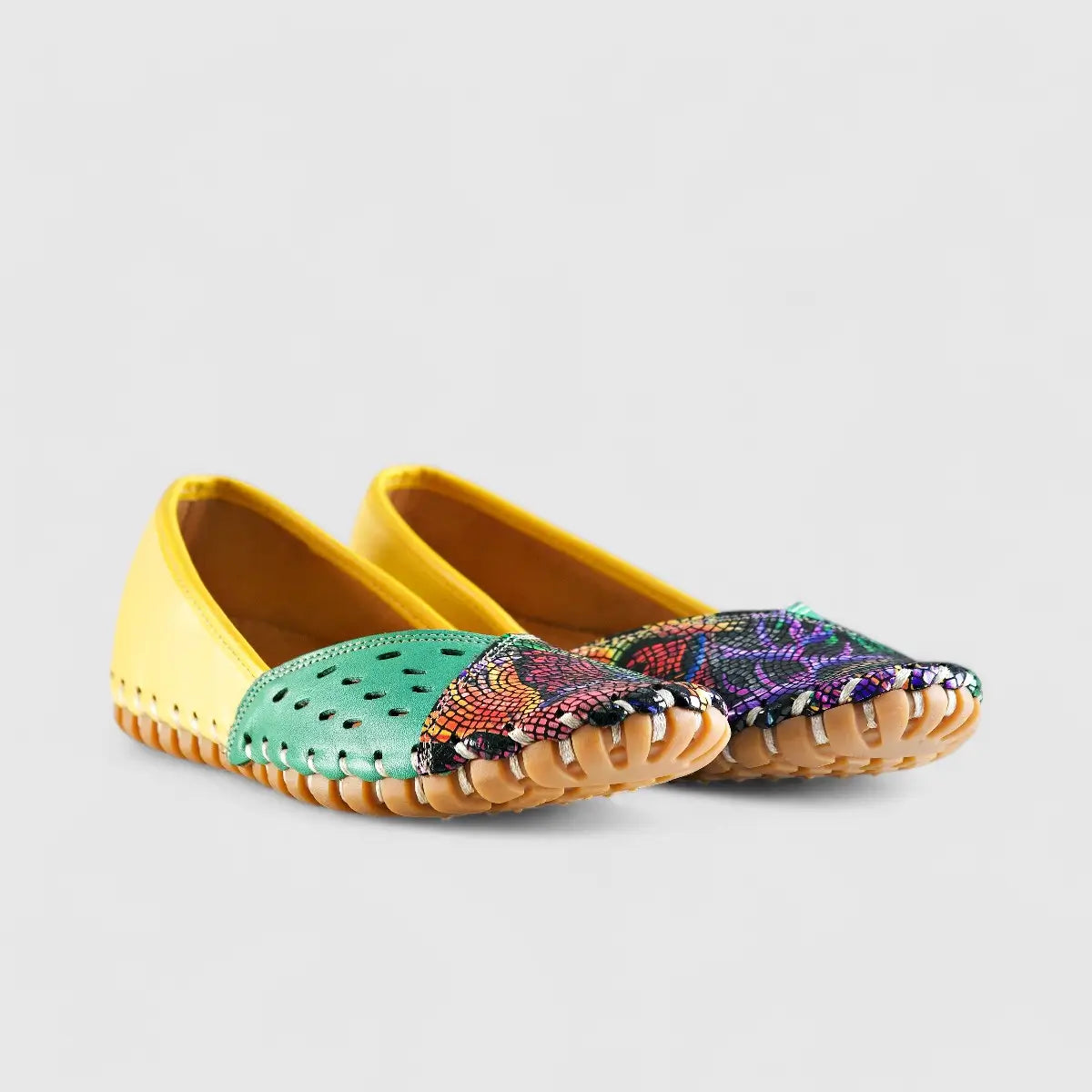 Karyoka Comfort Leather Casuals 1208 Multi Sandals | familyshoecentre