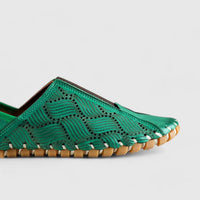 Karyoka Comfort Leather Casuals 1233 Green Sandals | familyshoecentre
