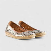 Karyoka Comfort Leather Casuals 5402 Pewter Sandals | familyshoecentre