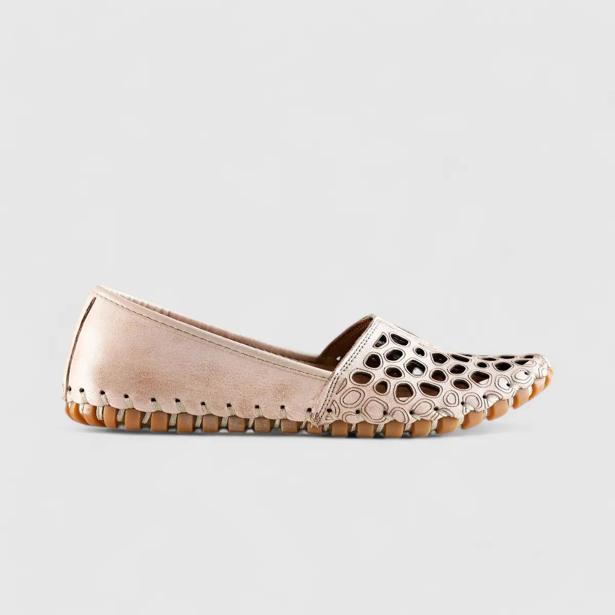 Karyoka Comfort Leather Casuals Beige 1164 Sandals | familyshoecentre