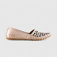 Karyoka Comfort Leather Casuals Beige 1164 Sandals | familyshoecentre