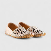 Karyoka Comfort Leather Casuals Beige 1164 Sandals | familyshoecentre