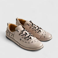 Karyoka Comfort Leather Shoe 6462 Grey Oxfords | familyshoecentre