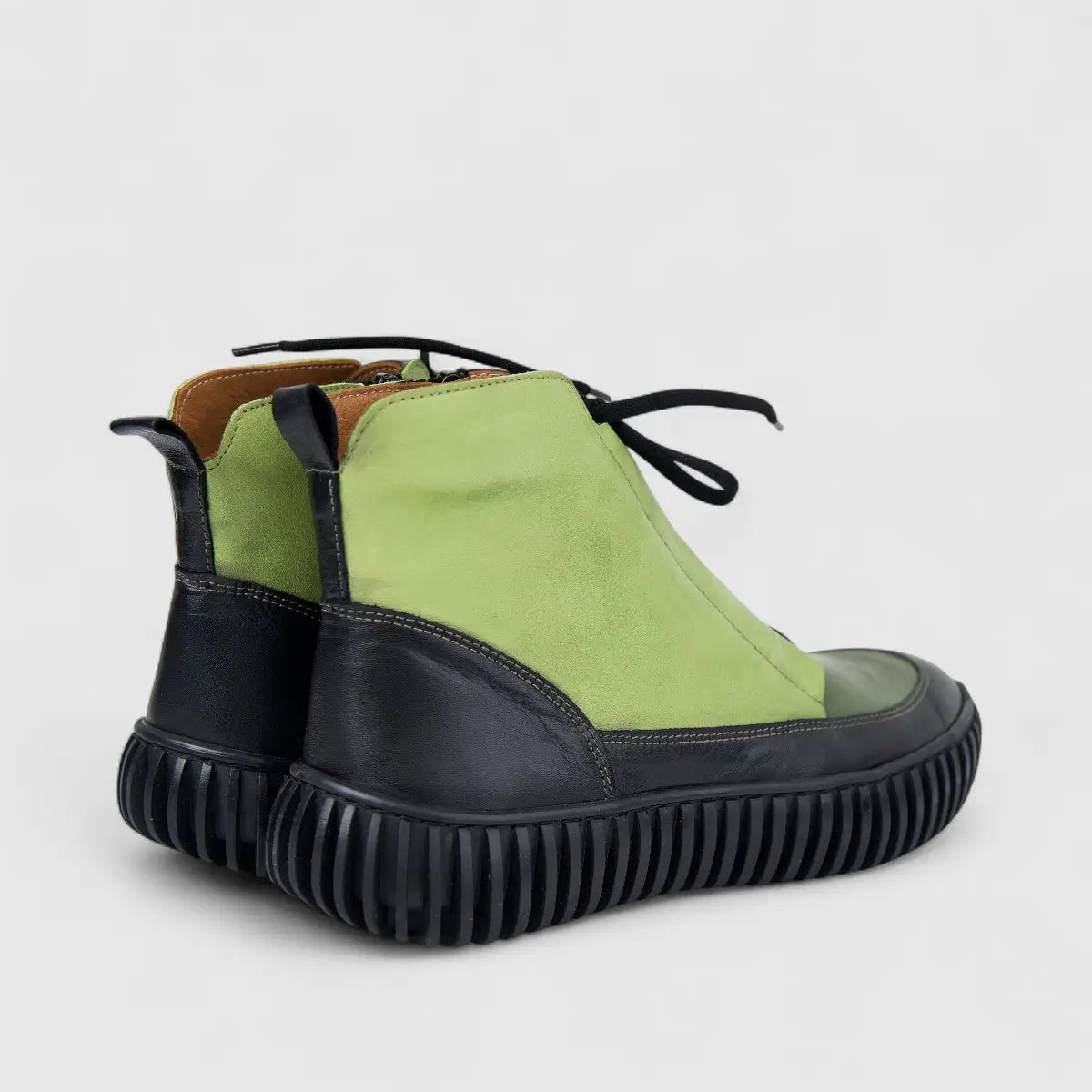 Karyoka Ladies Leather Comfort Ankle Boot 3793 Lime Green KB39