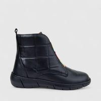 Karyoka Ladies Leather Comfort Ankle Boot 3804 Black KB37