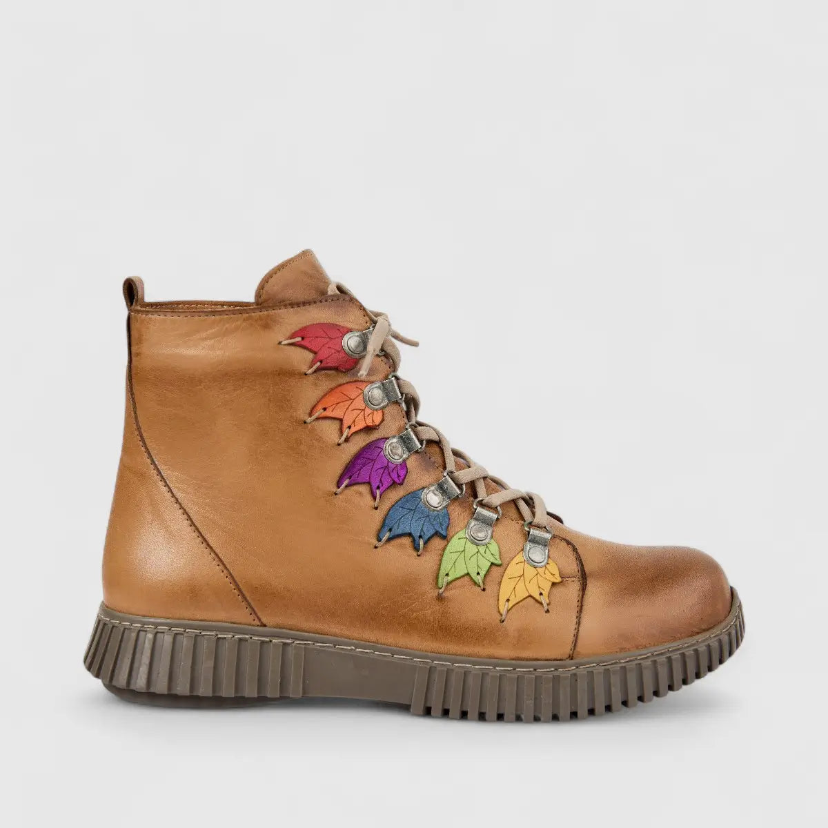 Karyoka Ladies Leather Comfort Ankle Boot 7010 Tan KB41