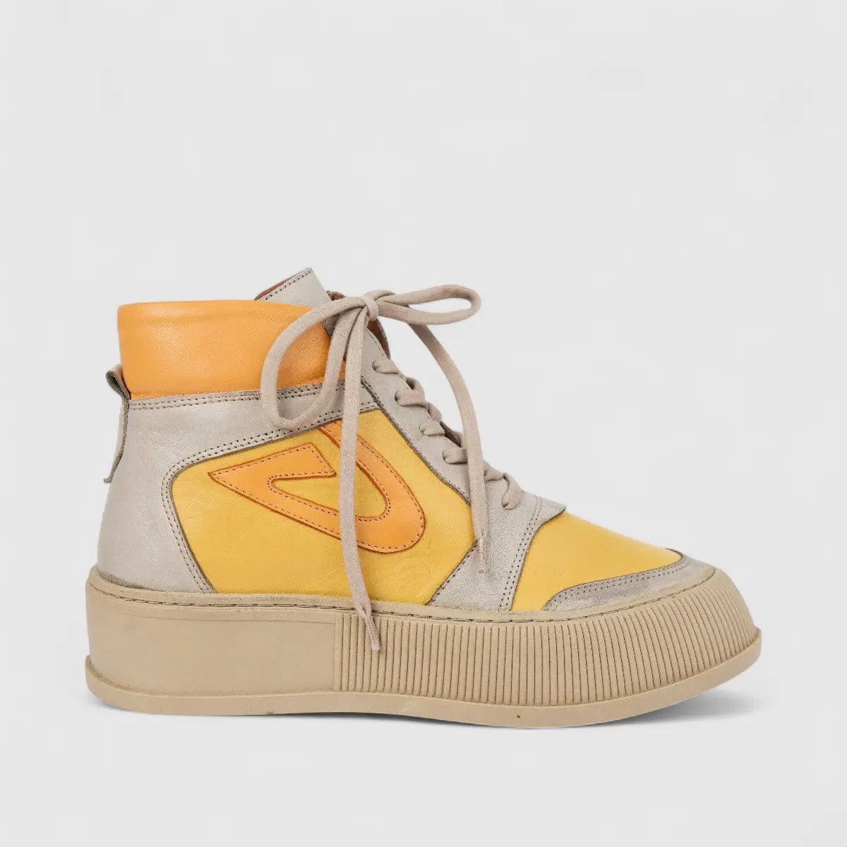 Karyoka Ladies Leather Comfort Ankle Boot 7030 Orange Multi KB40