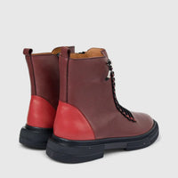 Karyoka Ladies Leather Comfort Ankle Boot 3393 Burgundy KB33