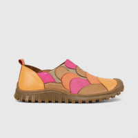 Karyoka Ladies Leather Comfort Clog 7206 Orange Multi KS89