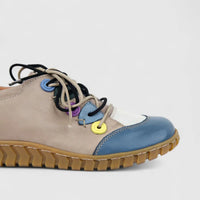 Karyoka Ladies Leather Comfort Lace Up 3093 Multi KS87