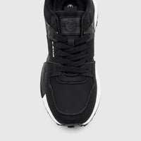 Black Klevas Men's Casual Sneaker Ice K7622M with white sole, black laces, and K-STAR logo, shown from a top-down view.