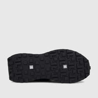 Black Klevas Men's Casual Sneaker Ice K7622M sole, displaying its distinct waffle-like rubber tread pattern from below.
