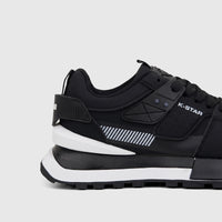 Klevas Men's Casual Sneaker Ice K7622M in black, featuring white accents, rugged sole, and K-STAR branding on the side.