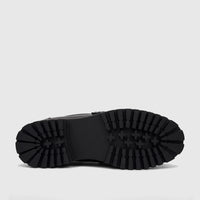 Bottom view of a Klevas Men's Chunky Sole Loafer Lufiano K8195M, showcasing its durable black rubber sole with deep,