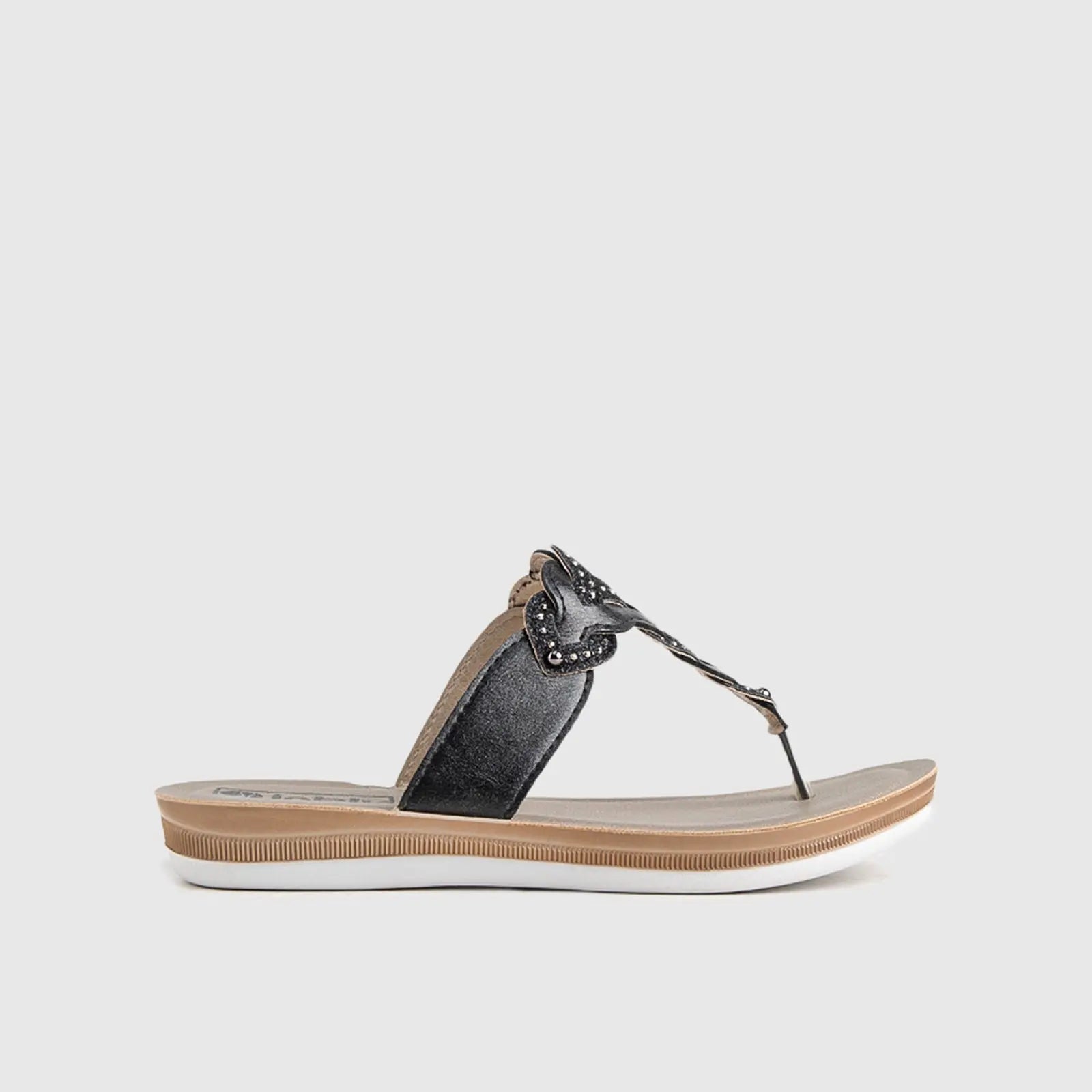 Ladies Comfort Sandals BA039 Black Sandals | familyshoecentre