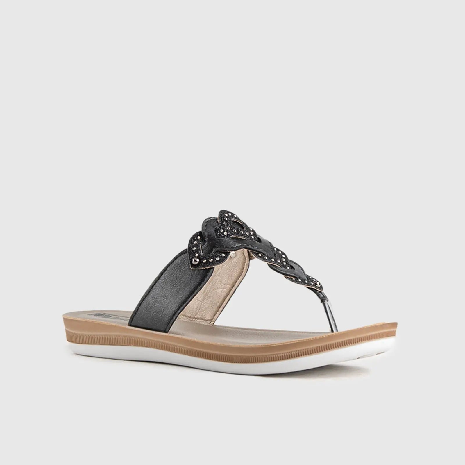 Ladies Comfort Sandals BA039 Black Sandals | familyshoecentre
