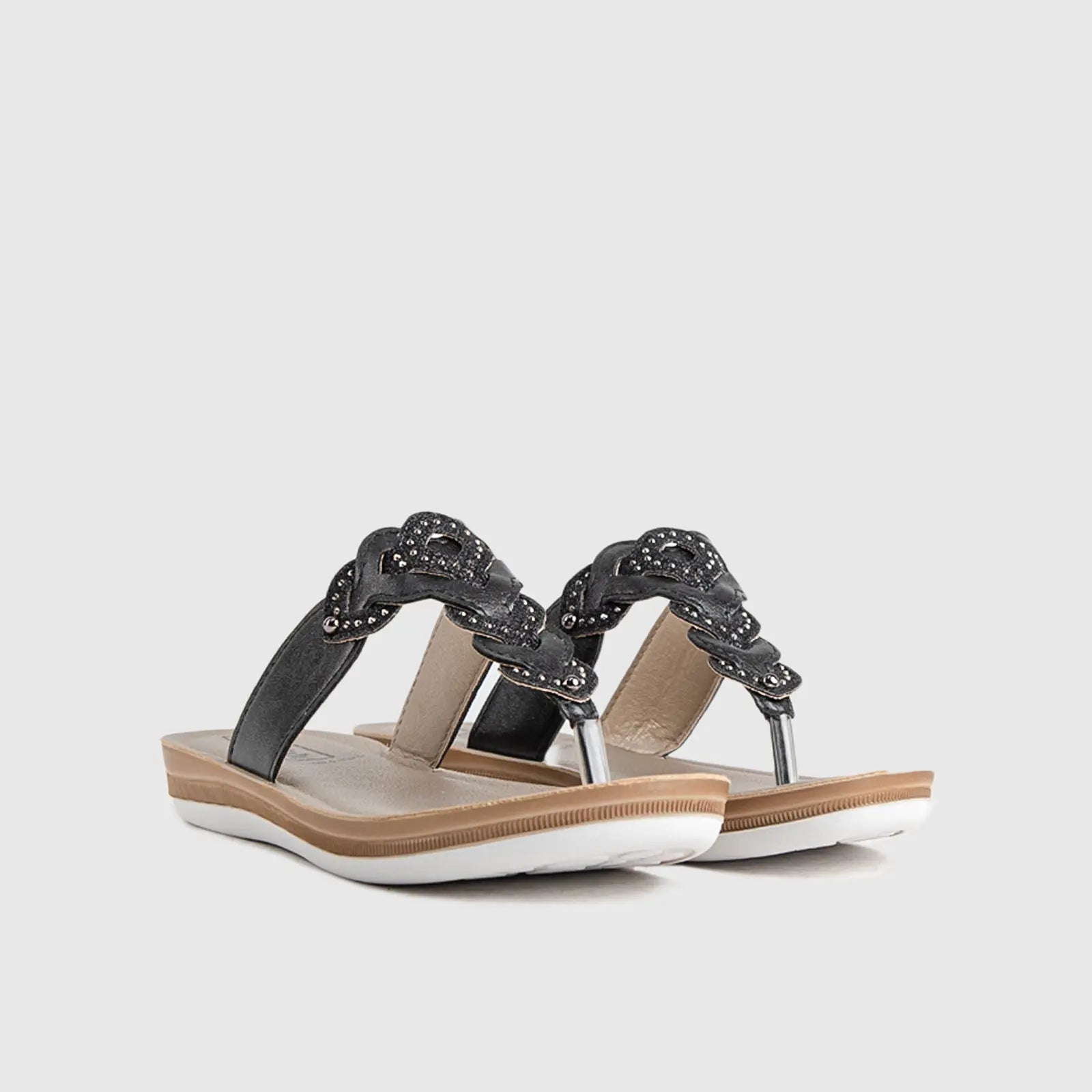 Ladies Comfort Sandals BA039 Black Sandals | familyshoecentre