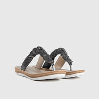 Ladies Comfort Sandals BA039 Black Sandals | familyshoecentre