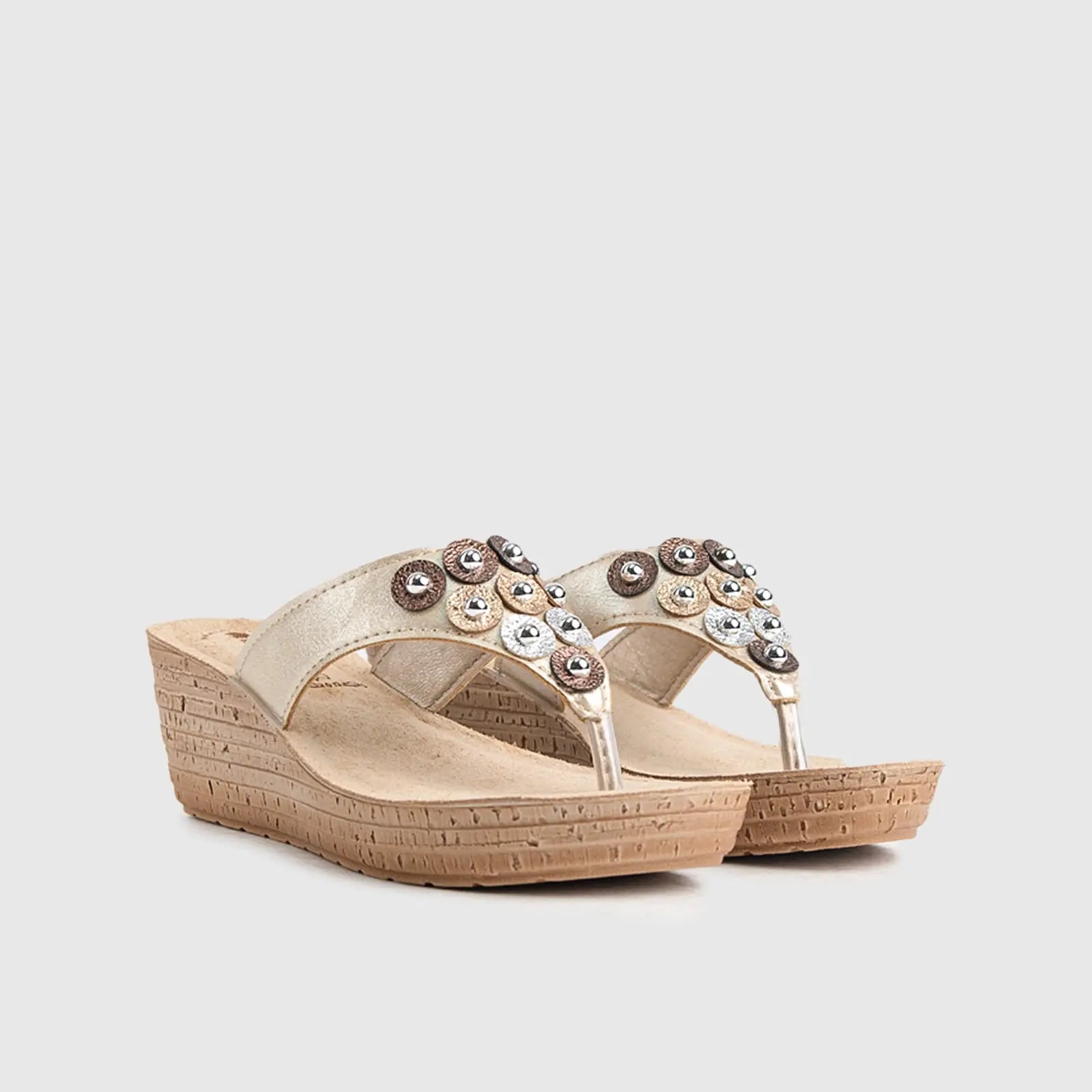 Ladies Comfort Sandals GM038 Pewter Sandals | familyshoecentre